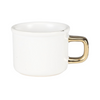 Matte White Mug w/ Gold Handle