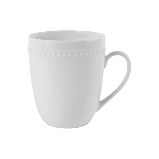 White Cup with White Edge Detail