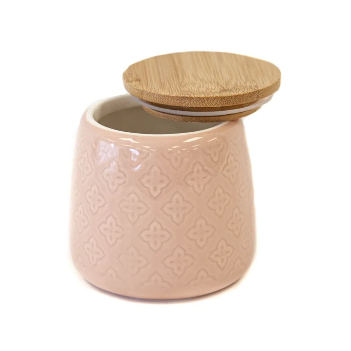 Ceramic Marocon Pink w/ Wood Lid