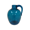 Turquoise Glass Jug with Handle