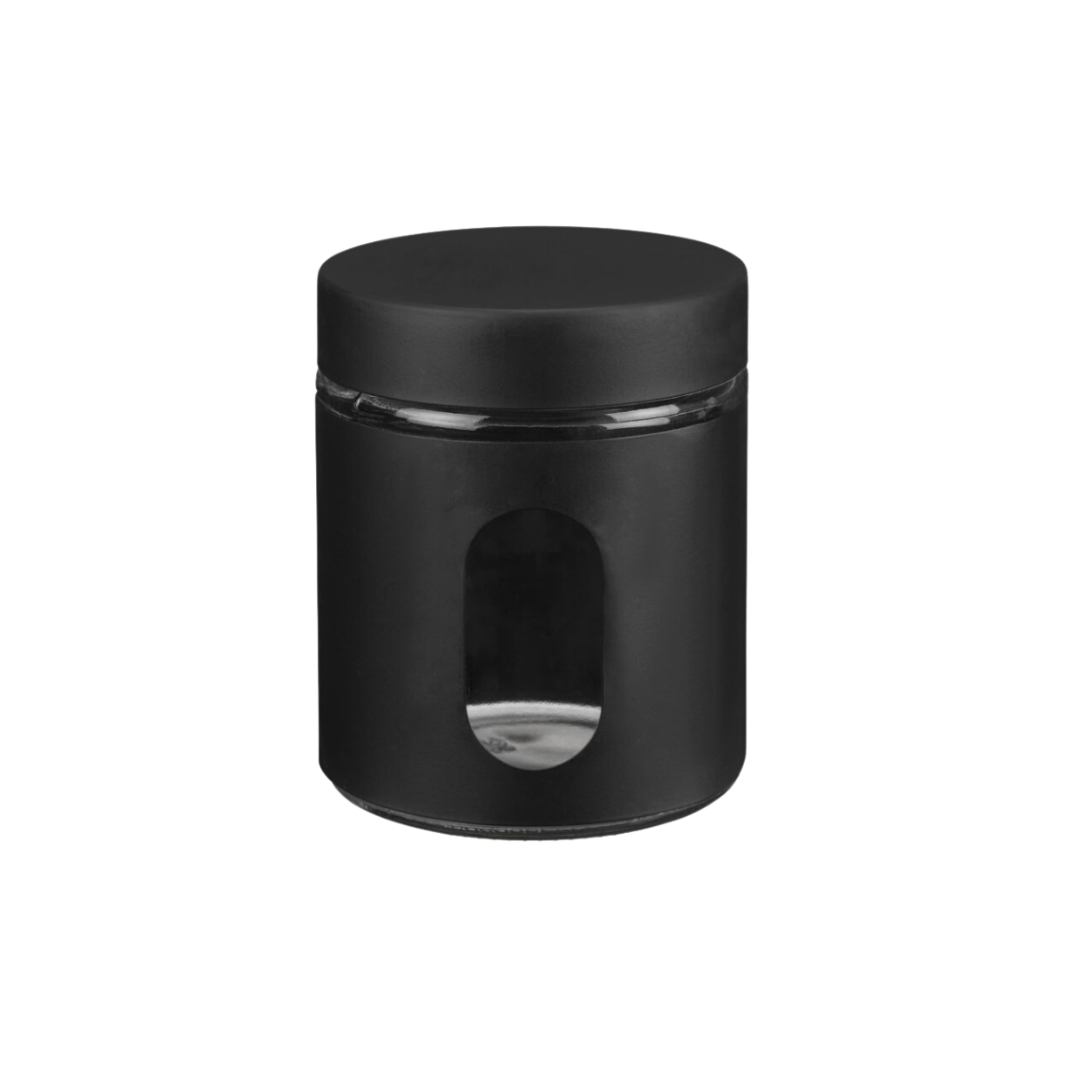 Small Black & Glass Canister