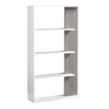 White Bookshelf w/ Grey Wood