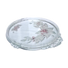 Glass Tray with Holly Leaf Print