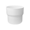 Medium White Plastic Tiered Pot