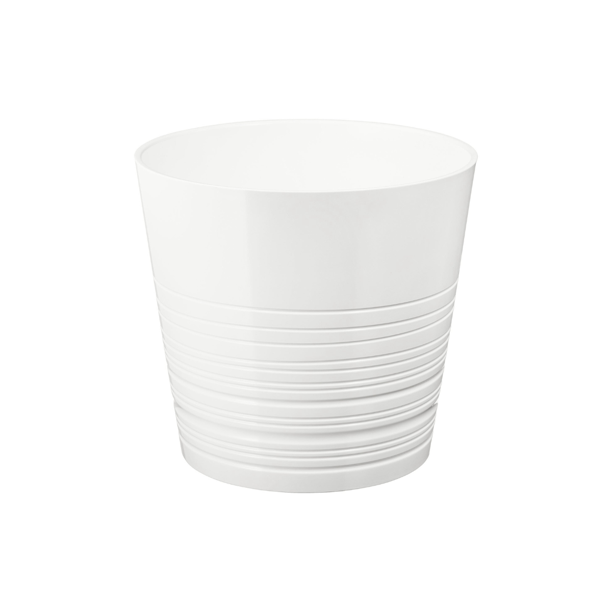 Medium Clay White Ringed Pot