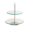 Clear Glass 2-Tier Cake Plate