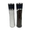 Glass Salt & Pepper with Dark Grey Lid