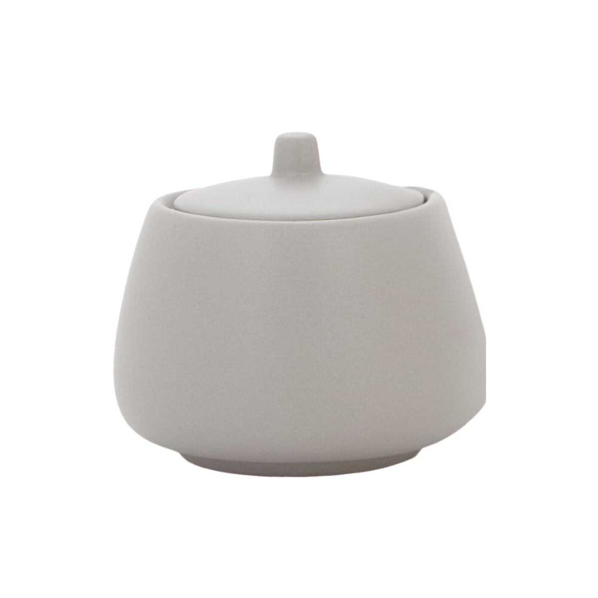 White Out Matte Grey Sugar Bowl