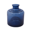 Blue Glass Vase with Blub Neck