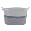 Large White & Grey Woven Basket