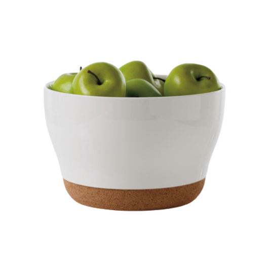 White Bowl w/ Cork Bottom