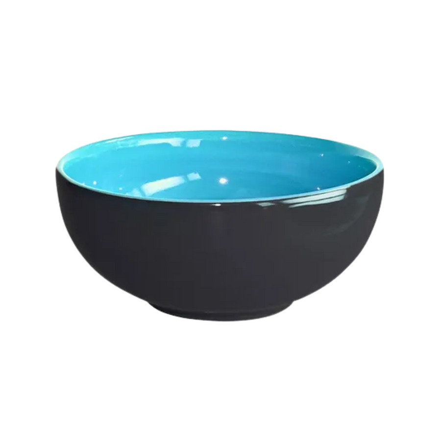 Small Blue & Black Matte Lacquered Bowl
