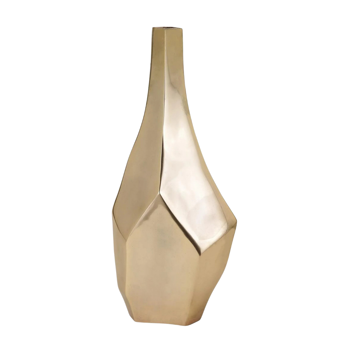 Small Gold Geometric Vase