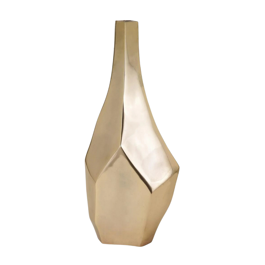 Small Gold Geometric Vase