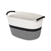 Medium White & Black Woven Basket