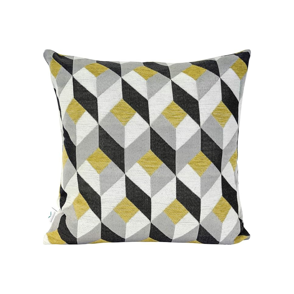 18x18 - Yellow, Grey, White, Black Geometric