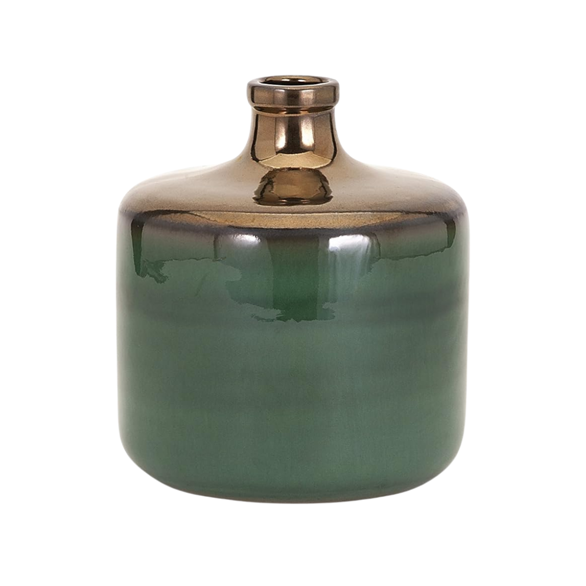 Small Green & Bronze Vase