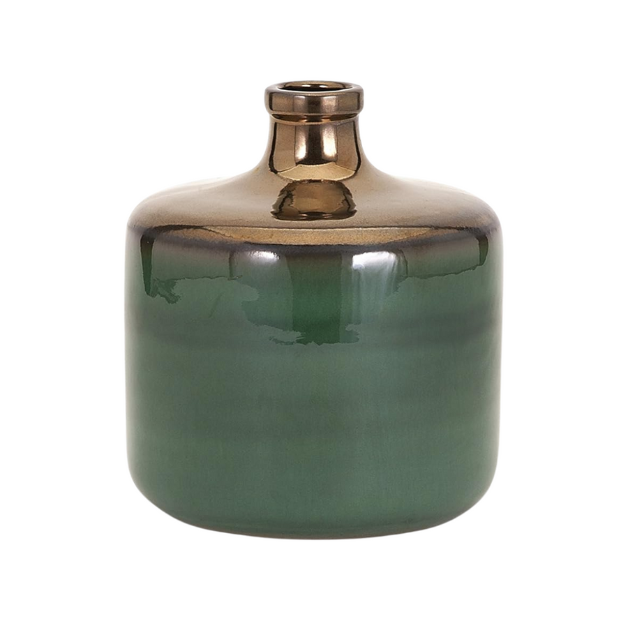 Small Green & Bronze Vase
