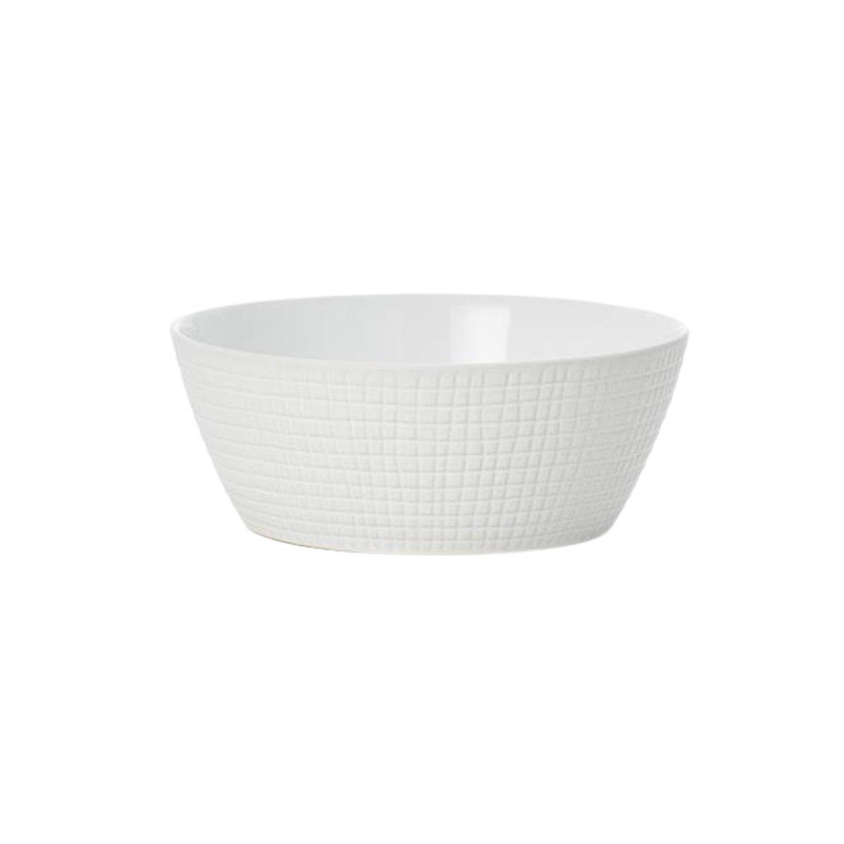 Small Matte White Grid Texture Bowl