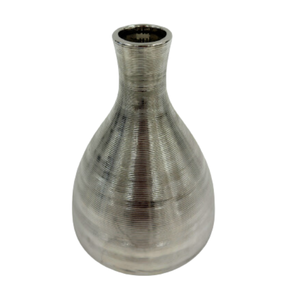 Platinum Etched Silver Vase