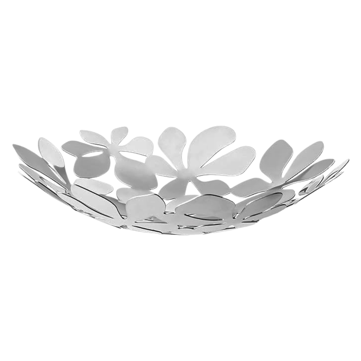 Floral Design Silver Bowl