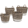 Large Woven Grey & White Basket