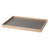 Rectangle Wood Tray with Grey Bottom