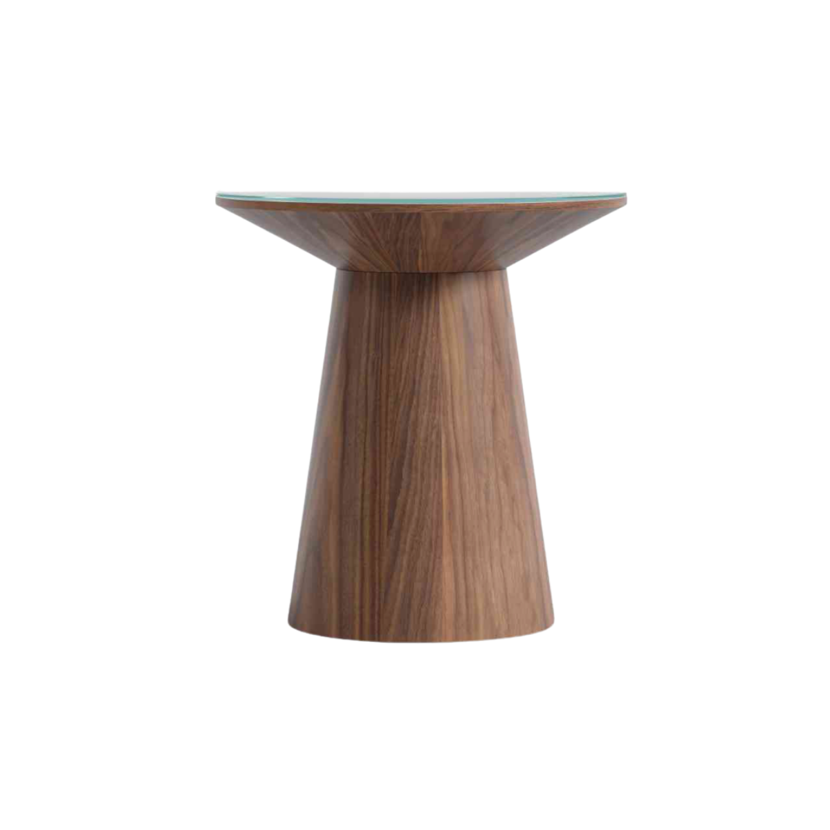 Round Winston Walnut Side Table
