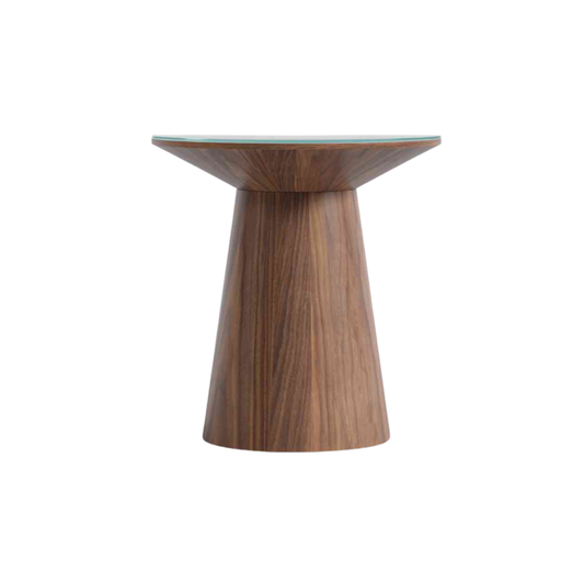 Round Winston Walnut Side Table