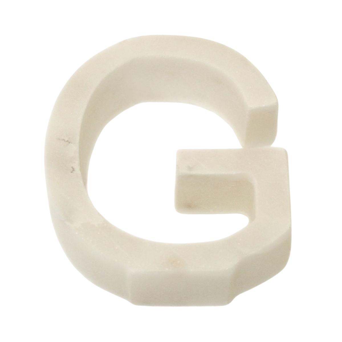 Letter G White Marble