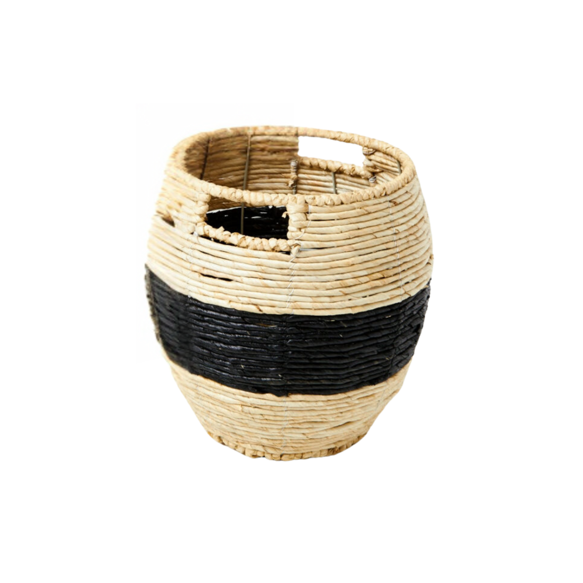 Small Woven Black Stripe Basket