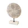 White Wash Wooden Round