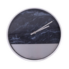 Black, Silver & Marble Clock