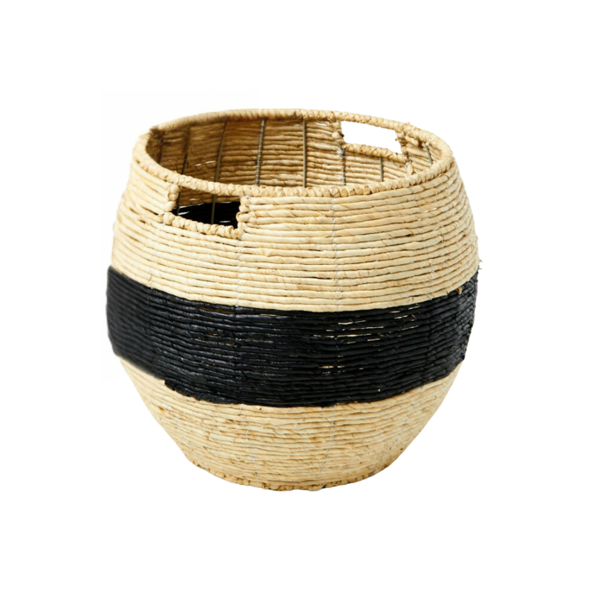Medium Woven Black Stripe Vase