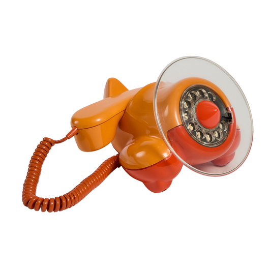 Airplane Orange Phone Vintage