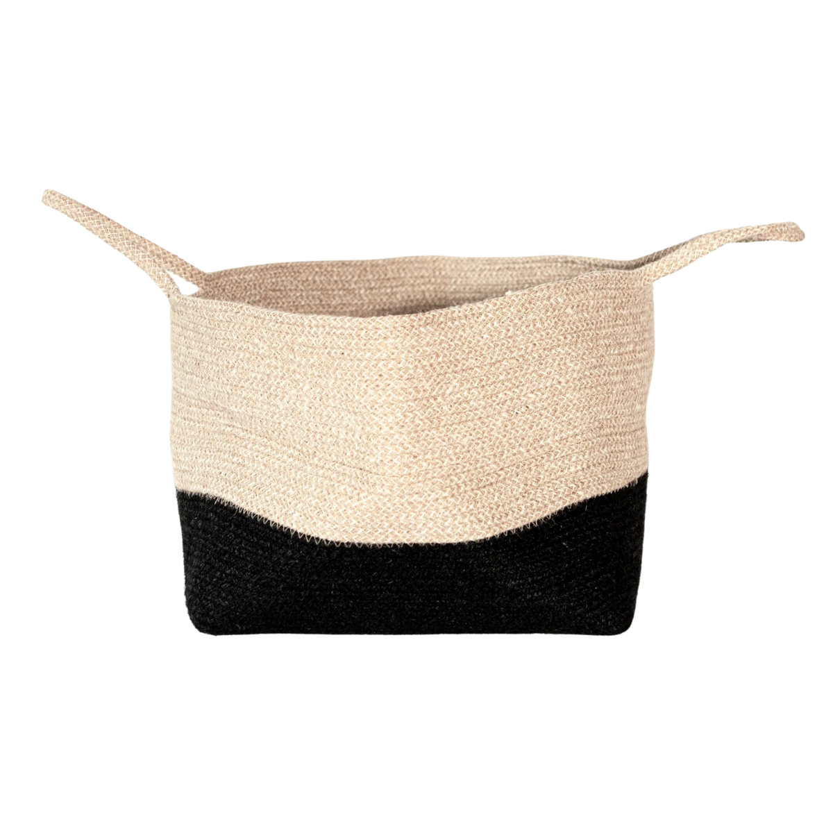 Woven Black & Cream Basket