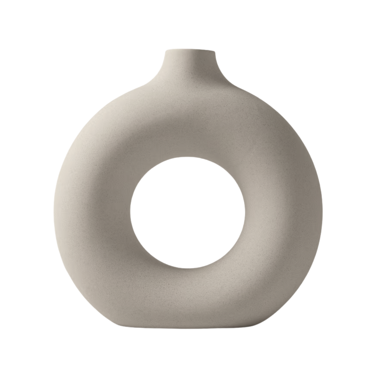 Large Grey Donut Vase