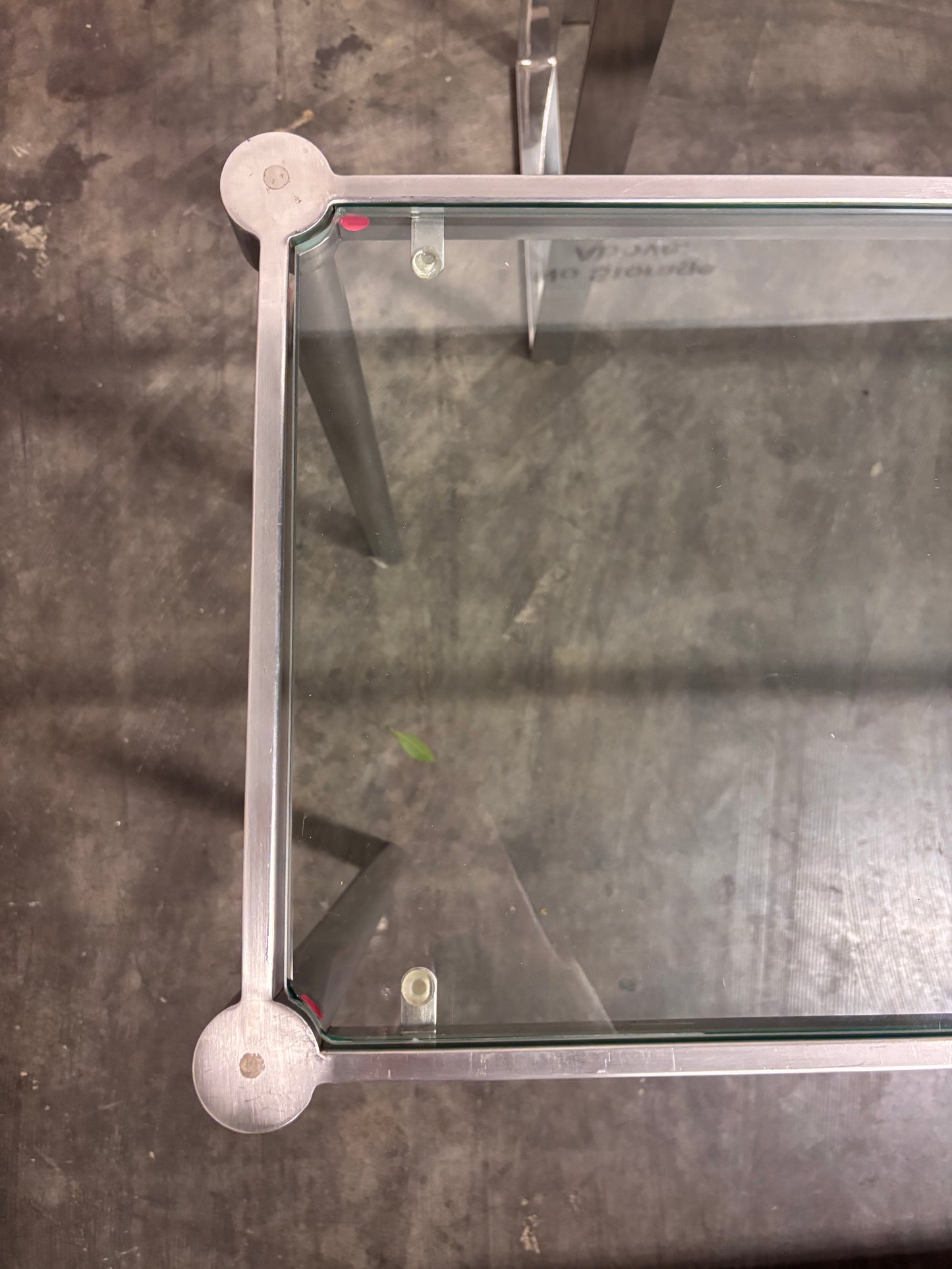 Console - Glass Top Stainless Steel