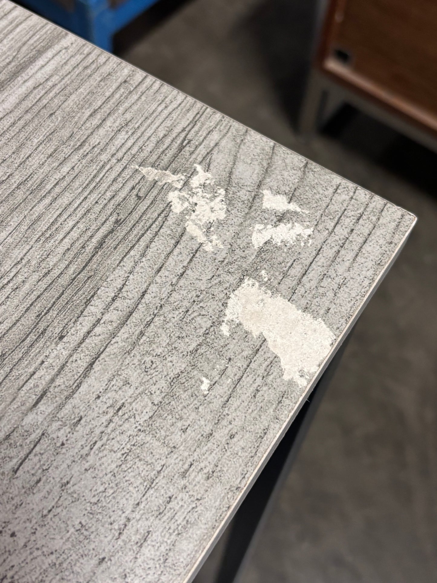 Console - Grey Wash Wood w/ Black Frame