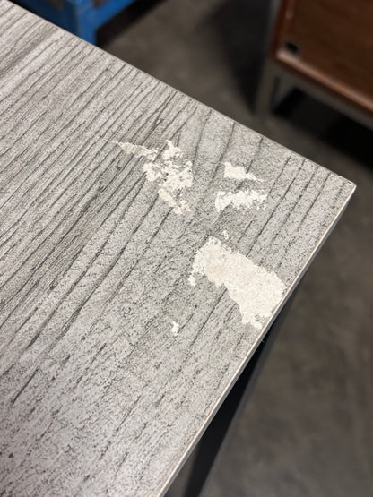 Console - Grey Wash Wood w/ Black Frame