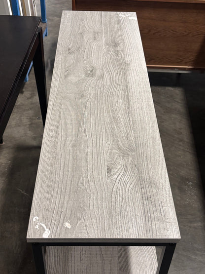Console - Grey Wash Wood w/ Black Frame