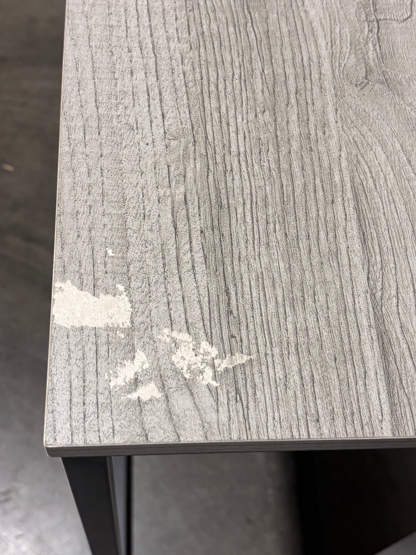 Console - Grey Wash Wood w/ Black Frame