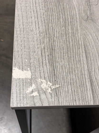 Console - Grey Wash Wood w/ Black Frame