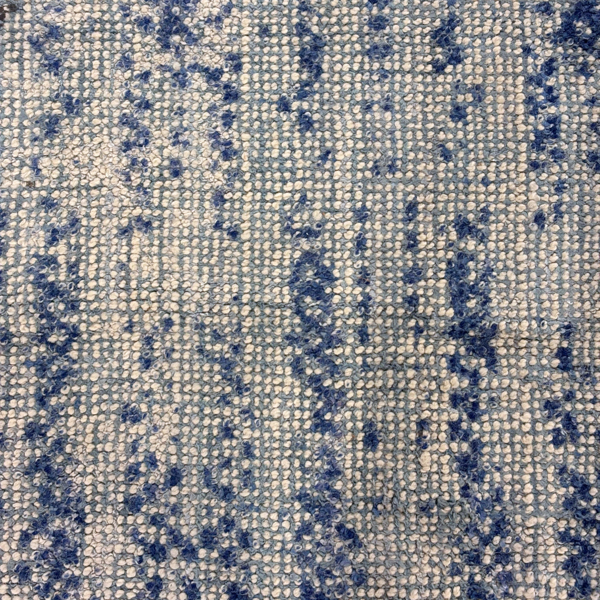 Distressed Rug in Blue, Grey & Cream