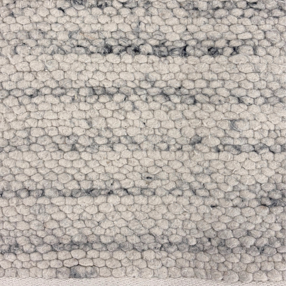Cobblestone Cream and Grey Wool Rug