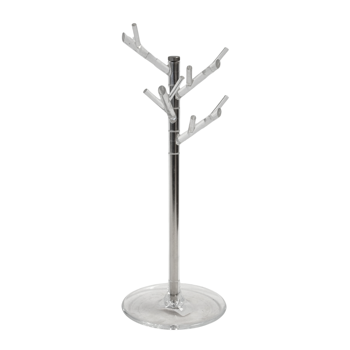 Silver & Clear Jewelry Stand