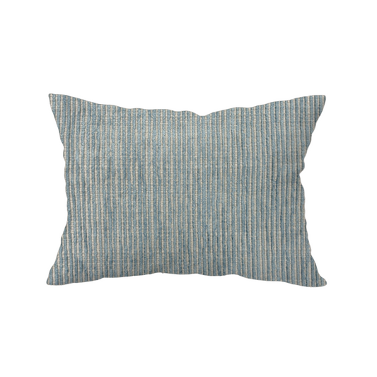 11x14 - Beige & Blue Textured Stripes