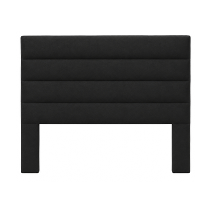 Headboard - QUEEN Adelaide 4 Horizontal Sections Black