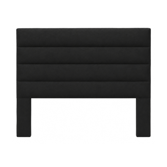 Headboard - QUEEN Adelaide 4 Horizontal Sections Black