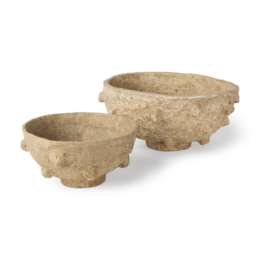 Bowl - Sonam Beige Spiked Large Mercana